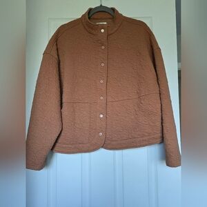 Maurices Brown Puffer Sweater Cozy Quilted Design